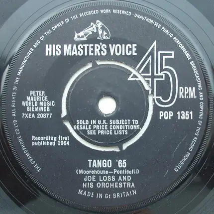 Joe Loss & His Orchestra - March Of The Mods / Tango '65
