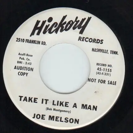 Joe Melson - Take It Like A Man
