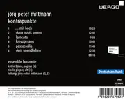 CD - Jörg-Peter Mittmann - Ensemble Horizonte - Kontrapunkte
