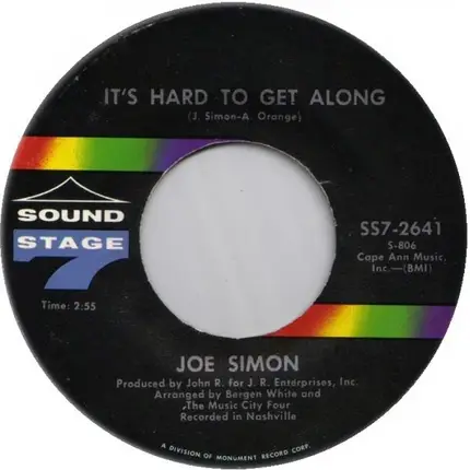 Joe Simon - It's Hard To Get Along