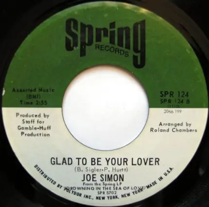 Joe Simon - Pool Of Bad Luck / Glad To Be Your Lover