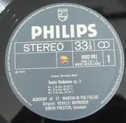 LP - J.C. Bach - Neville Marriner - 6 Symphonies Op. 3