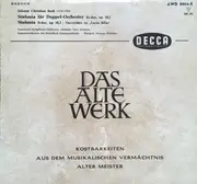 10'' - Johann Christian Bach , Cincinnati Symphony Orchestra , Thor Martin Johnson , Kammerorchester des D - Johann Christian Bach - Sinfonia Für Doppel-Orchester Es-Dur, Op. 18,1 - Sinfonia B-Dur Op. 18,2 - Ouvertüre zu 'Lucio Silla'