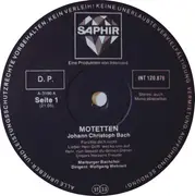 LP - Johann Christoph Bach und Johann Christoph Friedrich Bach - Marburger Bachchor Dirigent : Wolfram W - Motetten