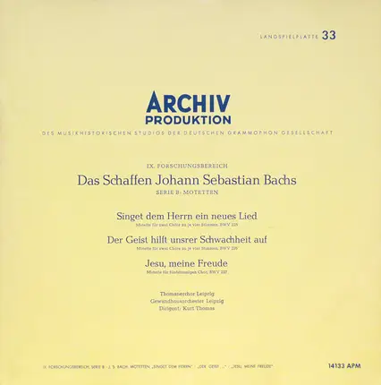 Bach - Singet Dem Herrn Ein Neues Lied ∙ Der Geist Hilft Unsrer Schwachheit Auf ∙ Jesu, Meine Freude