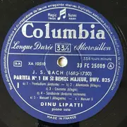 10'' - Johann Sebastian Bach - Partita N° 1 • Jesus, Que Ma Joie Demeure • 2 Préludes De Choral • Siciliana