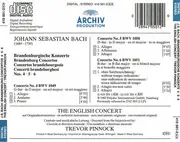 CD - Johann Sebastian Bach - English Concert , Trevor Pinnock - Brandenburgische Konzerte 4•5•6