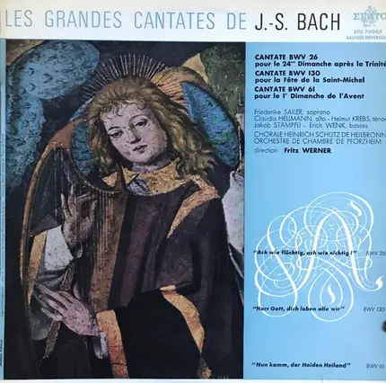 Johann Sebastian Bach - Friederike Sailer , Claudia Hellmann , Helmut Krebs , Prof. Jakob Stämpfli - Cantate BWV 26 / Cantate BWV 130 / Cantate BWV 61