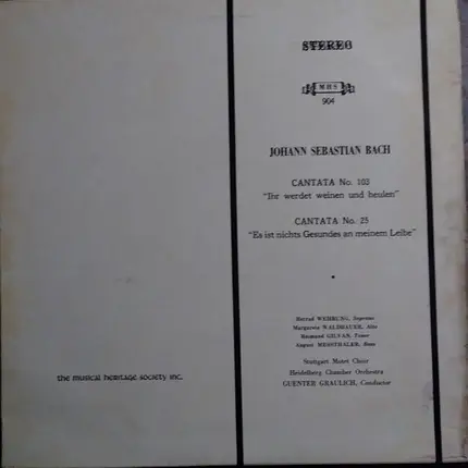 J. S. Bach - Cantata No. 103 / Cantata No. 25