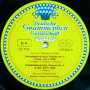 LP - Bach (Karajan) - Brandenburgische Konzerte Nr. 4, 5 & 6 - Tulip rim