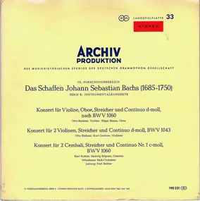 J. S. Bach - Konzerte: BWV 1060 / ~ 1043 / ~ 1060