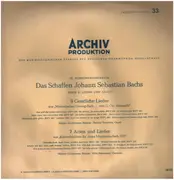 LP - Johann Sebastian Bach - Margot Guilleaume / Helmut Tramnitz - Fritz Neumeyer - Das Schaffen J.S. Bach - 9 Geistliche Lieder / 7 Arien Und Lieder