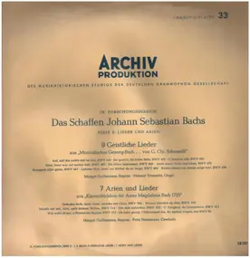 J. S. Bach - Das Schaffen J.S. Bach - 9 Geistliche Lieder / 7 Arien Und Lieder