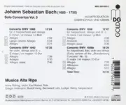 CD - Bach / Musica Alta Ripa - Solo Concertos Vol. 5 - Still Sealed