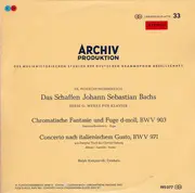 10'' - Bach / Ralph Kirkpatrick - Chromatische Fantasie Und Fuge D-moll, BWV 903 / Concerto Nach Italienischem Gusto, BWV 971