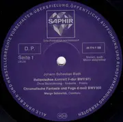 LP - Bach / Marga Scheurich - Italienisches Konzert F-Dur · Chromatische Fantasie Und Fuge D-Moll · Partita H-Moll »Französische Ouvertüre«
