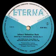 LP - Bach - Christ Lag In Todesbanden Kantate Nr. 4 / Widerstehe Doch Der Sünde Kantate Nr. 54 / Wer Mich Liebet, Der Wird Mein Wort Haben Kantate Nr. 59