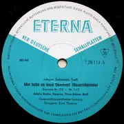 10'' - Johann Sebastian Bach , Adele Stolte , Theo Adam , Gewandhausorchester Leipzig , Kurt Thomas - Mer Hahn En Neue Oberkeet (Bauernkantate)