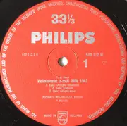 10'' - Bach / Vivaldi - I Musici (Violinkonzert A-Moll / Doppelkonzert Op. 3,8)