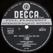 LP - Bach / Chopin - Concerto In D Minor / Piano Concerto No.2 In F Minor