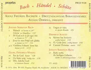 CD - Bach /  Händel / Schütz - Bach Händel Schütz