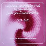 LP - Bach - Mit Diesem Musikalischen Gruß Bedanken Wir Uns Für Die Gute Zusammenarbeit 1985-1986