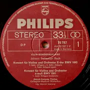 LP - Bach - Violinkonzerte BWV 1041 Und BWV 1042 / Doppelkonzert BWV 1043 - Club Sonderauflage