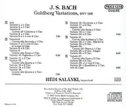 CD - Johann Sebastian Bach , Hédi Salánki - Goldberg Variations, BWV 988