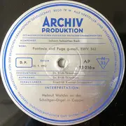10'' - Bach / Helmut Walcha - Fantasien Und Fugen G-moll, BWV 542, C-moll, BWV 537, Fantasie C-moll, BWV 562