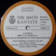 LP - Johann Sebastian Bach , Helmuth Rilling - Die Bach Kantate - BWV 179, BWV 114