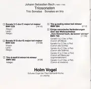 CD - Bach / Holm Vogel - Triosonaten
