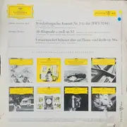 LP - Bach / Brahms - Brandenburgisches Konzert Nr. 3 • Alt-Rhapsodie • Haydn-Variationen - Tulip rim / Mono
