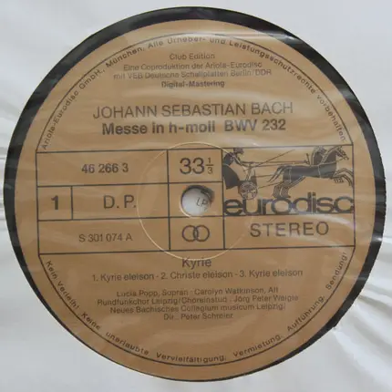 Bach - MESSE IN H-MOLL BWV 232