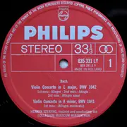 LP - Bach - Violin Concertos - Gatefold