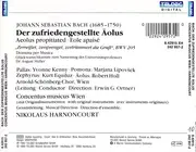 CD - Johann Sebastian Bach , Nikolaus Harnoncourt , Yvonne Kenny , Marjana Lipovšek , Kurt Equiluz , Rob - Der Zufriedengestellte Äolus - Aeolus Propitiated - Eole Apaisé