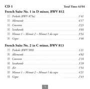 CD-Box - Bach - The Six French Suites, BWV 812-817 / Little Preludes BWV 924-943 - Digipak