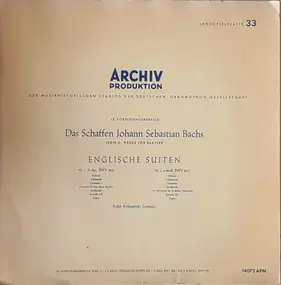 J. S. Bach - Englische Suiten Nr.1 & 2