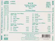 CD - Bach - Sonatas and Partitas For Solo Violin Vol. 1