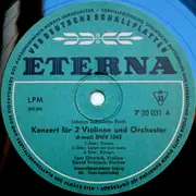 10'' - Bach / Vivaldi - Doppelkonzert d-moll / Conerto grosso a.moll op. 3/8 - Mono