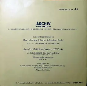 J. S. Bach - Buß' Und Reu' / Erbarme Dich, Mein Gott