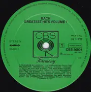 LP - J. S. Bach - Greatest Hits (Vol. I)