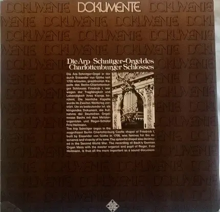 Johann Sebastian Bach / Fritz Heitmann - Eine Deutsche Orgelmesse