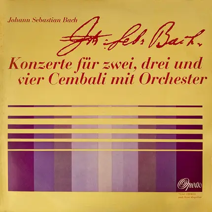 Bach - Konzerte Für Zwei, Drei Und Vier Cembali Mit Orchester