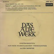 Johann Sebastian Bach ; Karl Richter , Eduard Müller , Gerhard Aeschbacher , Heinrich Gurtner , Sol - Konzert A-moll Für 4 Cembali Und Streichorchester, BWV 1065