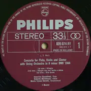 LP - Bach (I Musici) - Concerto For Flute / Concerto For Oboe / Brandenburg Concerto No. 3