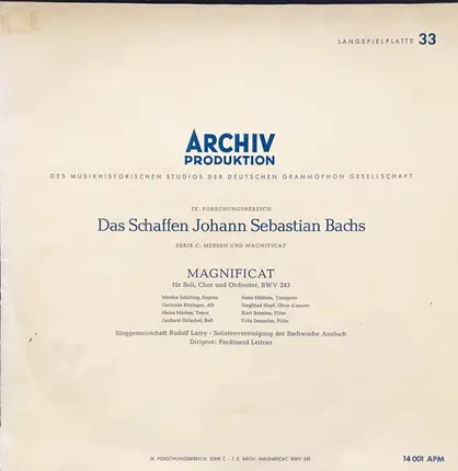 Johann Sebastian Bach - Magnificat Für Soli, Chor Und Orchester, BWV 243