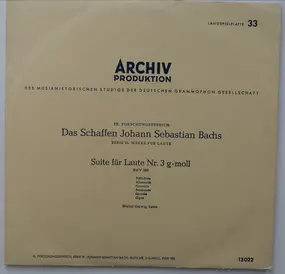 J. S. Bach - Suite für Laute Nr. 3 G-Moll BWV 995