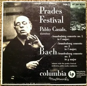 J. S. Bach - Prades Festival - Vol. 1