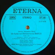 LP - Johann Sebastian Bach / Thomanerchor , Arleen Auger , Peter Schreier - Ich Hatte Viel Bekümmernis Kantate BWV 21