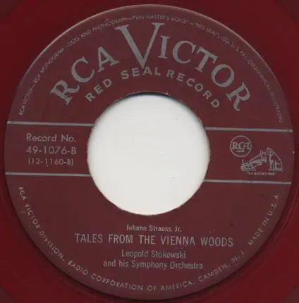 Johann Strauss Jr. , Leopold Stokowski And His Symphony Orchestra - The Blue Danube / Tales From The Vienna Woods